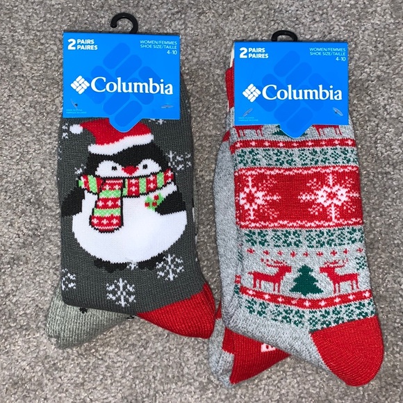✨HP✨ 4 Pair of Columbia Winter Holiday/Christmas Socks - Picture 1 of 5